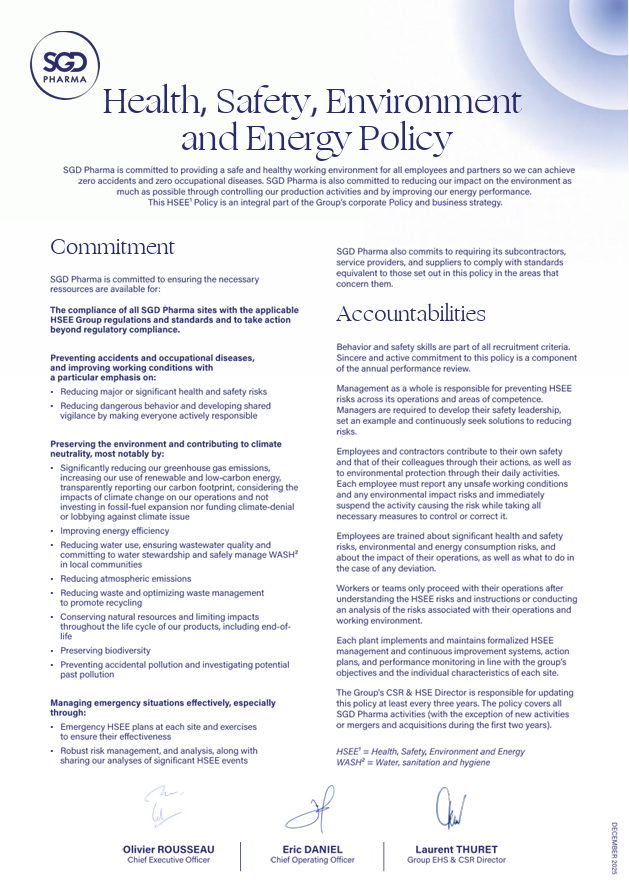 HSEE Policy SGD Pharma 2026